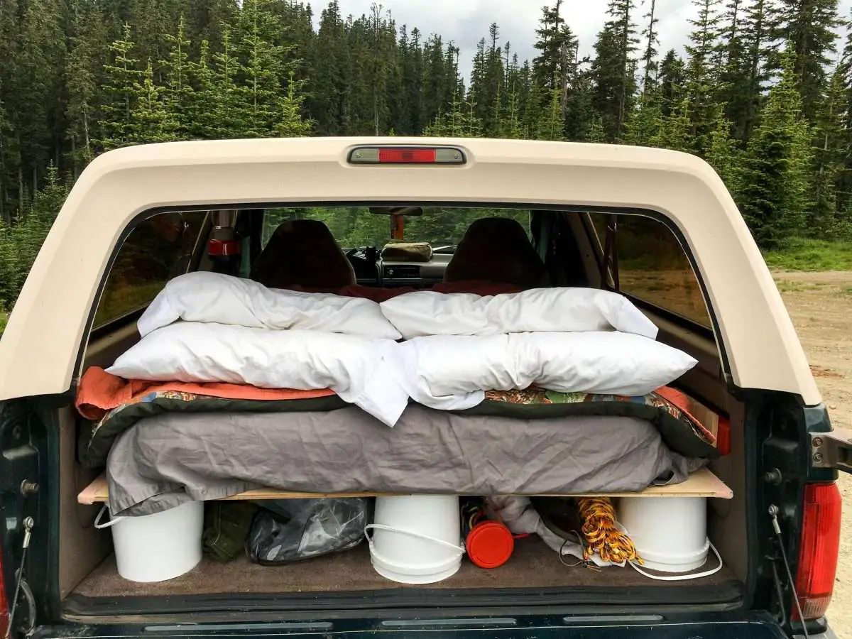 A Unique Sleeping Setup in the Back of a Ford Bronco  SUV RVing