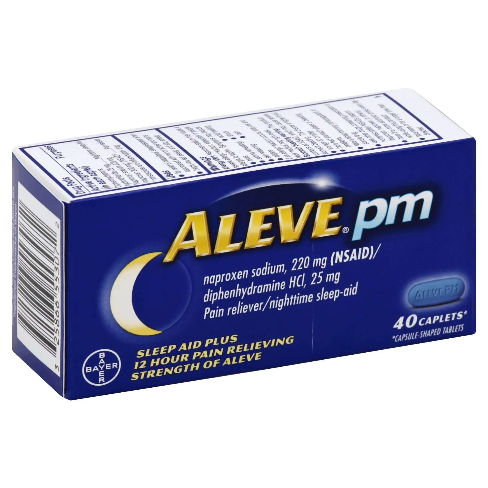 Aleve PM Sleep Aid Plus 12 Hour Pain Relief Caplets ...