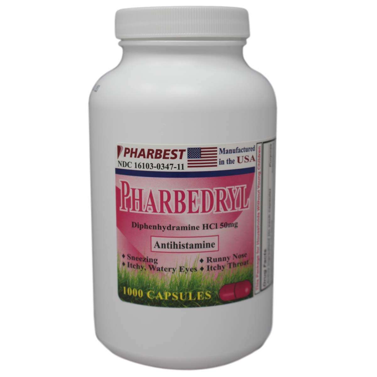 Benadryl Allergy Comparable Diphenhydramine HCI Allergy Medicine 50 mg ...