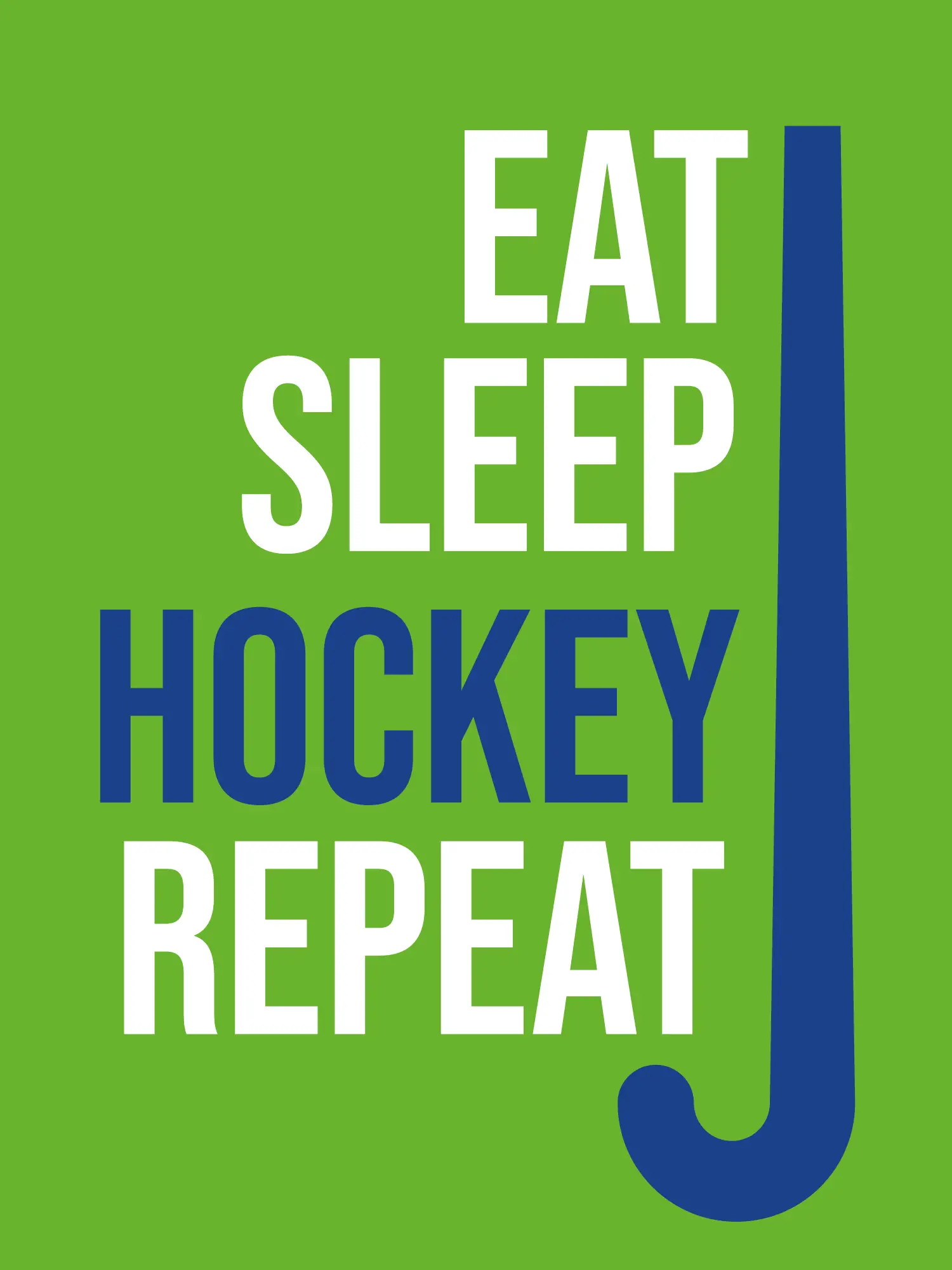 Eat, Sleep, Hockey, Repeat Cake Card