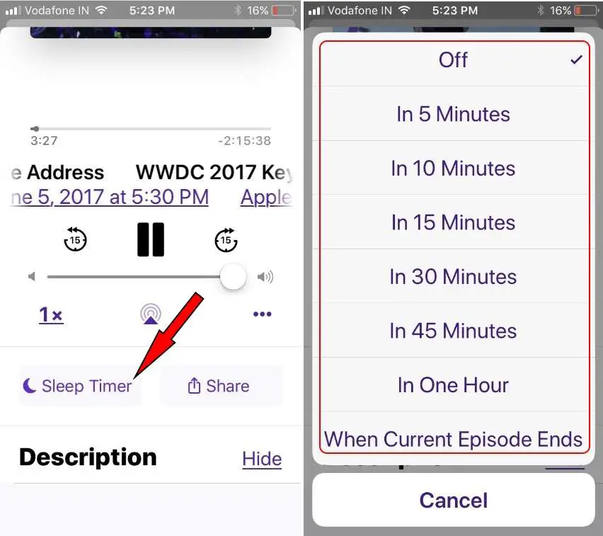 How to Set a Sleep Timer in Podcasts on iPhone 12 Pro Max : iOS 15