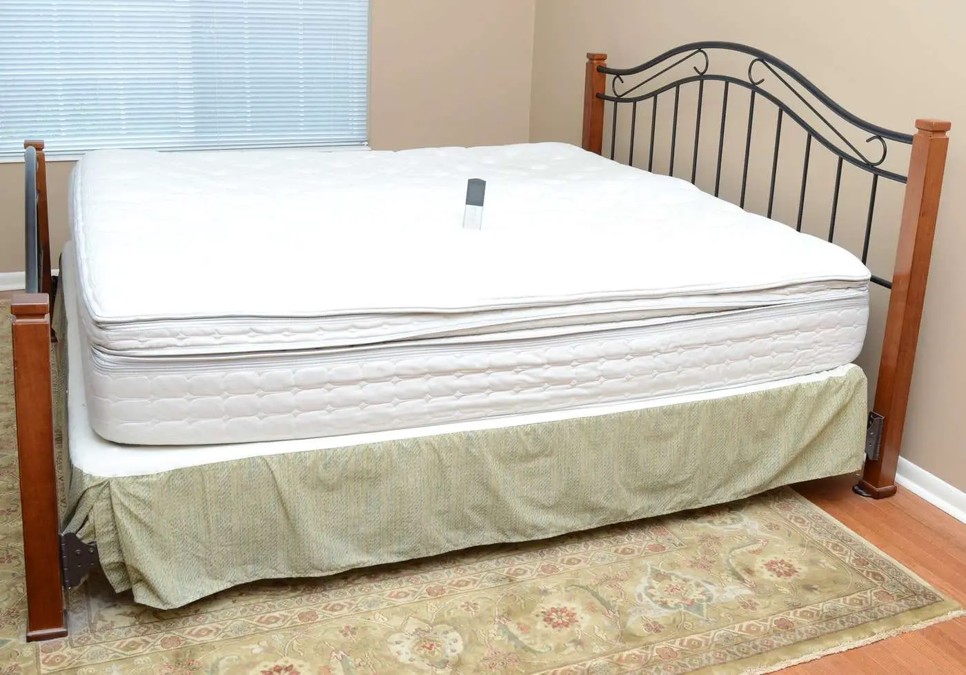 King Size Bed Frame with Sleep Number Mattress and Box ...