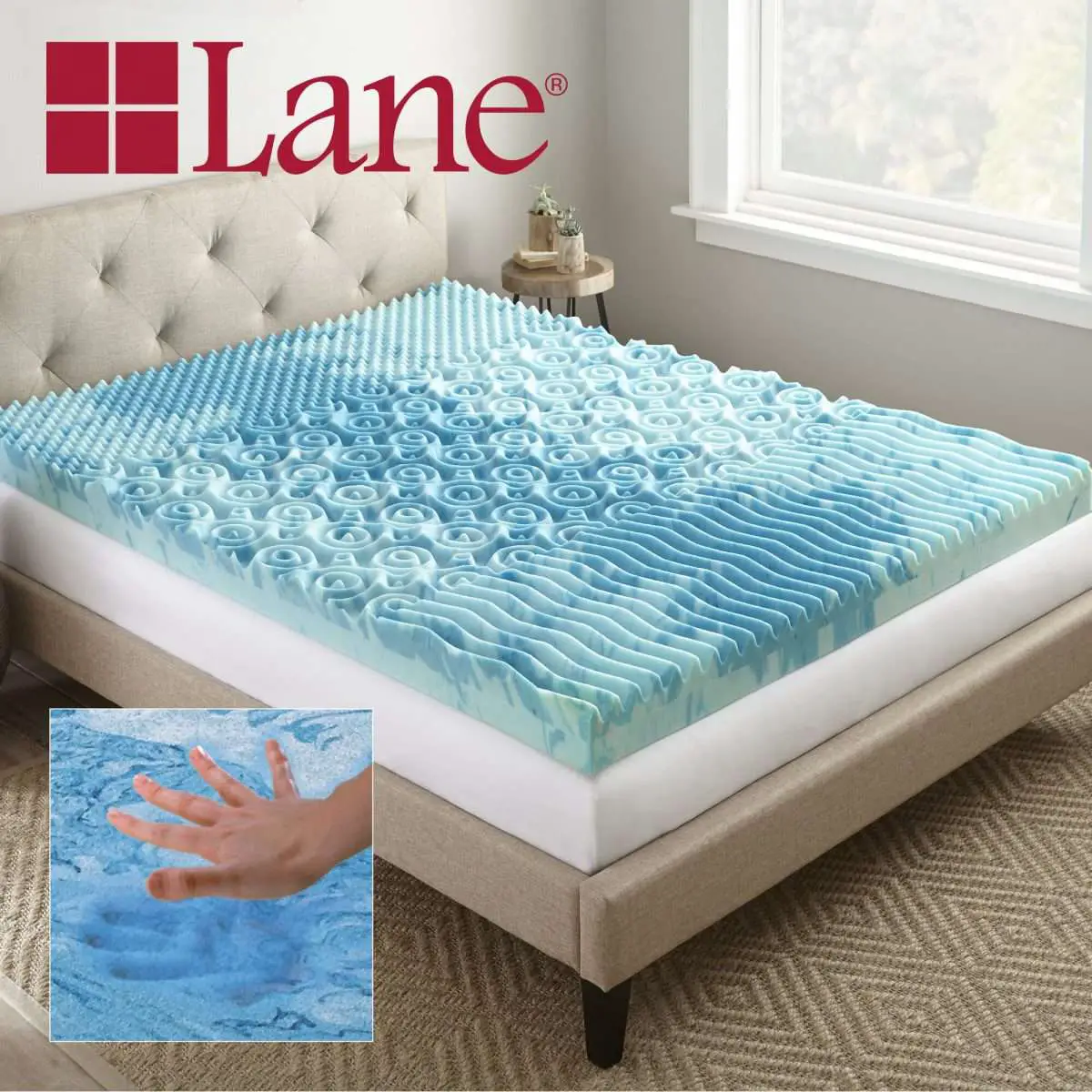 Lane Furniture Sleep Cool Gellux 4"  Memory Foam Mattress Topper ...