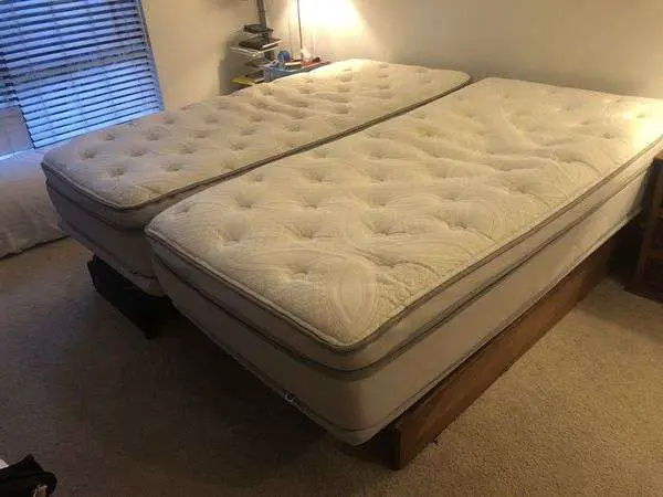 Sleep number bed split king with adjustable base for Sale ...
