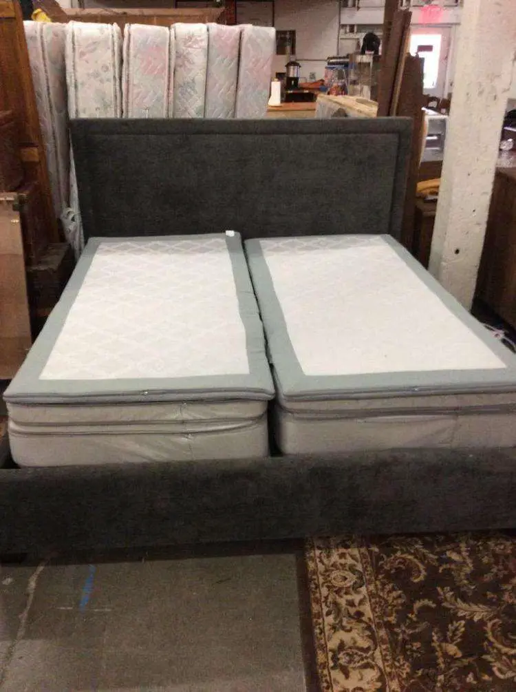 Sold Price: A split King dual temp sleep number bed w/ 2 remotes, extra ...