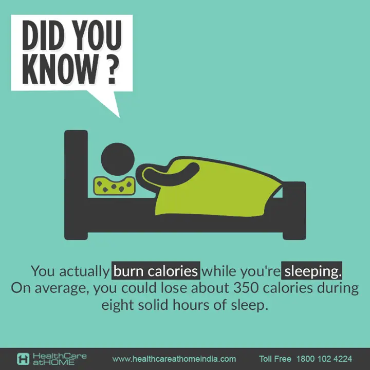 Your body burns as many calories while sleeping as it does ...